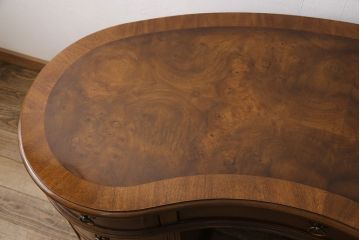 中古　DREXEL HERITAGE(ドレクセルヘリテイジ)　Cameo Classics(キャメオクラシックス)　高級感溢れるキドニーデスク(定価約170万円)(両袖デスク、机、在宅ワーク、在宅用ワークデスク)(R-051889)