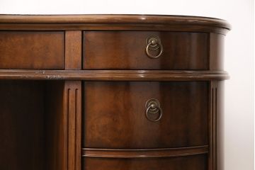 中古　DREXEL HERITAGE(ドレクセルヘリテイジ)　Cameo Classics(キャメオクラシックス)　高級感溢れるキドニーデスク(定価約170万円)(両袖デスク、机、在宅ワーク、在宅用ワークデスク)(R-051889)