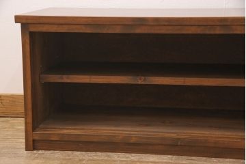 ラフジュ工房オリジナル　古建具リメイク　風情漂う組子のデザインが魅力のテレビ台(テレビボード、ローボード、リビングボード、収納棚、戸棚)(R-051893)