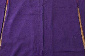 アンティーク　大正〜昭和初期　孔雀に花模様刺繍　着物(正絹、古布)(R-051895)
