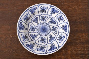 幕末〜明治　伊万里焼　仙芝祝寿文　7寸皿2枚セット(和食器)(R-051903)