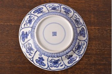 幕末〜明治　伊万里焼　仙芝祝寿文　7寸皿2枚セット(和食器)(R-051903)