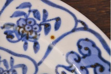 幕末〜明治　伊万里焼　仙芝祝寿文　7寸皿3枚セット(和食器)(R-051905)