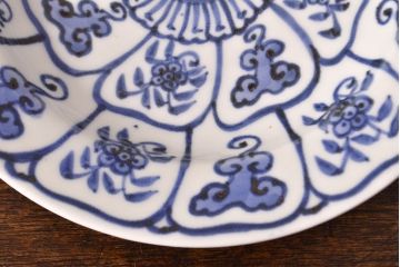 幕末〜明治　伊万里焼　仙芝祝寿文　7寸皿3枚セット(和食器)(R-051905)
