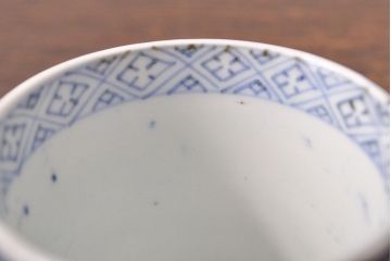 江戸期　古伊万里　水仙文染付　蕎麦猪口2客セット(和食器)(R-051909)