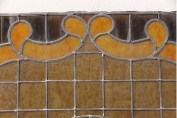 海外ヴィンテージ　大型練習帆船TOVARISTSCH(タヴァリシチ)　おしゃれなディスプレイとしてもおすすめのステンドグラス(ディスプレイ、窓、明り取り、ビンテージ)(R-051916)