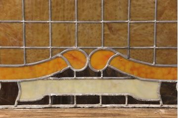 海外ヴィンテージ　大型練習帆船TOVARISTSCH(タヴァリシチ)　おしゃれなディスプレイとしてもおすすめのステンドグラス(ディスプレイ、窓、明り取り、ビンテージ)(R-051916)