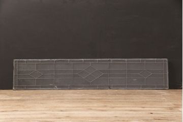 和製アンティーク　結霜ガラスがさりげないアクセントを利かせるステンドグラス(ディスプレイ、窓、明り取り)(R-051919)