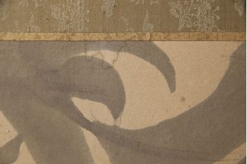 和製アンティーク　漆塗り　大振りなサイズが存在感抜群の衝立(パーテーション、つい立て、仕切り)(R-051920)