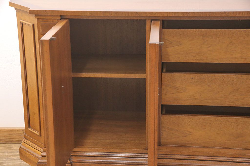 中古　美品　マホガニー材　DREXEL HERITAGE(ドレクセルヘリテイジ)　FRANCESCA(フランチェスカ)シリーズ　クリデンザ(クレデンザ、収納棚、キャビネット、サイドボード)(定価約90万円)(R-051926)