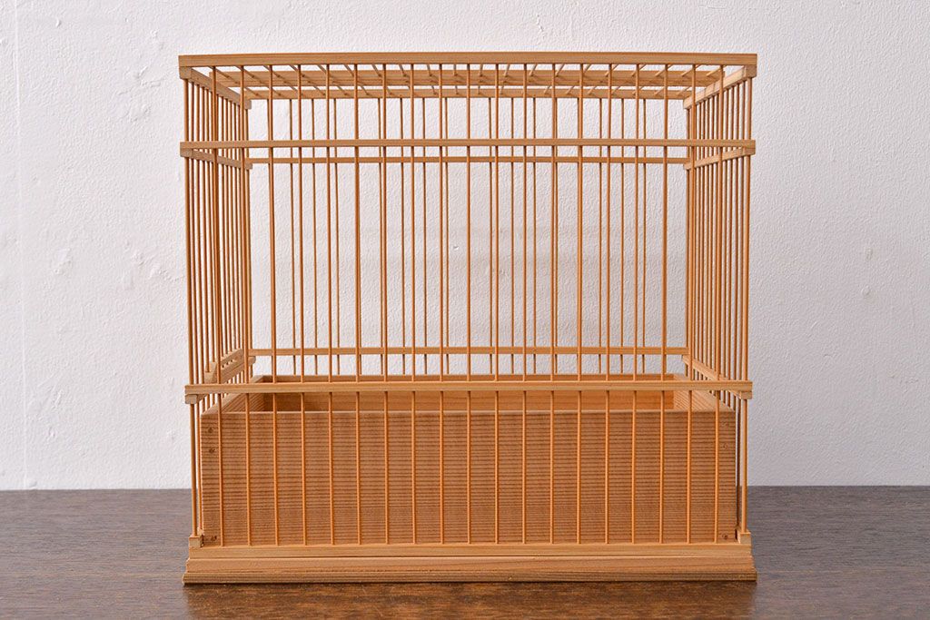 公式】アンティーク家具ラフジュ工房商品詳細ページ古い 竹製鳥籠 外箱