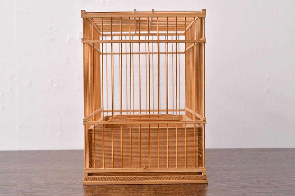 公式】アンティーク家具ラフジュ工房商品詳細ページ古い 竹製鳥籠 外箱