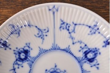ROYAL COPENHAGEN(ロイヤルコペンハーゲン)　ブルーフルーテッド プレイン　カップ&ソーサー6客セット　二級品(R-051934)