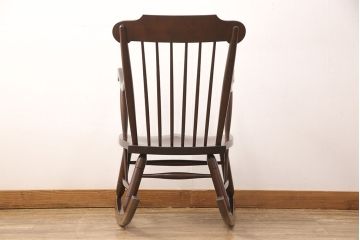 中古美品　松本民芸家具　51B型　くつろぎの時間におすすめなロッキングチェア(定価約16万円)(椅子、アームチェア、揺り椅子)(R-051936)