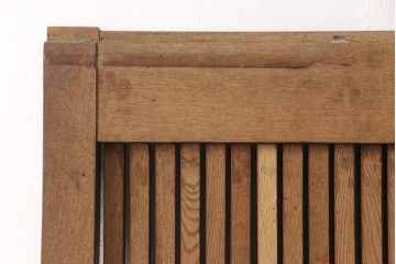 アンティーク建具　総ケヤキ材　経年により渋さを増した佇まいが魅力的な蔵戸(玄関戸、玄関ドア、引き戸)(R-051939)