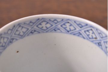 江戸期　古伊万里　水仙文染付　蕎麦猪口2客セット(和食器)(R-051942)