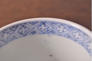 江戸期　古伊万里　水仙文染付　蕎麦猪口2客セット(和食器)(R-051942)