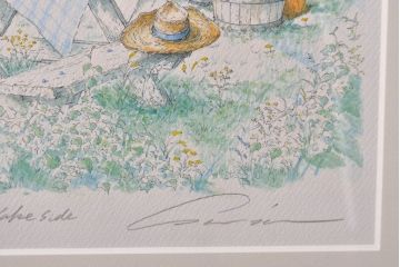 内田新哉　リトグラフ　LAKE SIDE(レイクサイド、ディスプレイ、石版画)(R-051946)