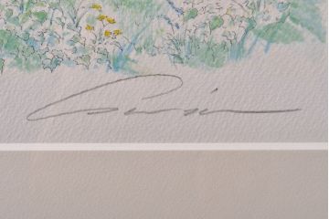 内田新哉　リトグラフ　LAKE SIDE(レイクサイド、ディスプレイ、石版画)(R-051946)