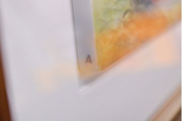 Meissen　マイセン　花鳥絵　プラーク(陶板画)　額装(R-051949)