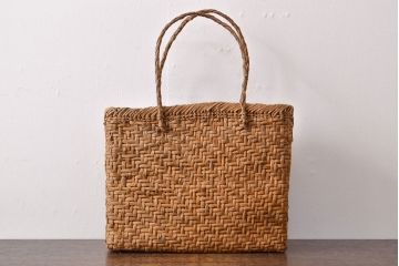 国産　山葡萄籠バッグ　手提げ袋(かご、カゴ)(R-051953)