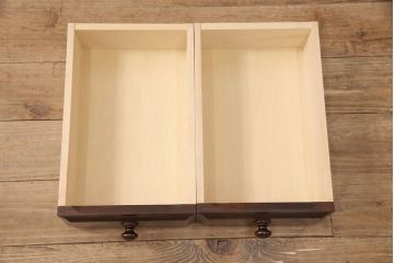 中古　美品　北海道民芸家具　HM135　深みのある色合いが美しいサイドボード(キャビネット、収納棚、リビングボード)(R-051958)