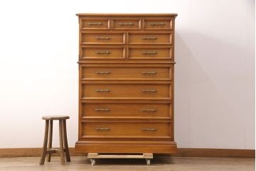 中古 美品 横浜ダニエル(daniel) 温かみのある色合いが魅力的なチェスト(定価約80万円)(引き出し、衣装箪笥、洋服タンス)(R-051960)
