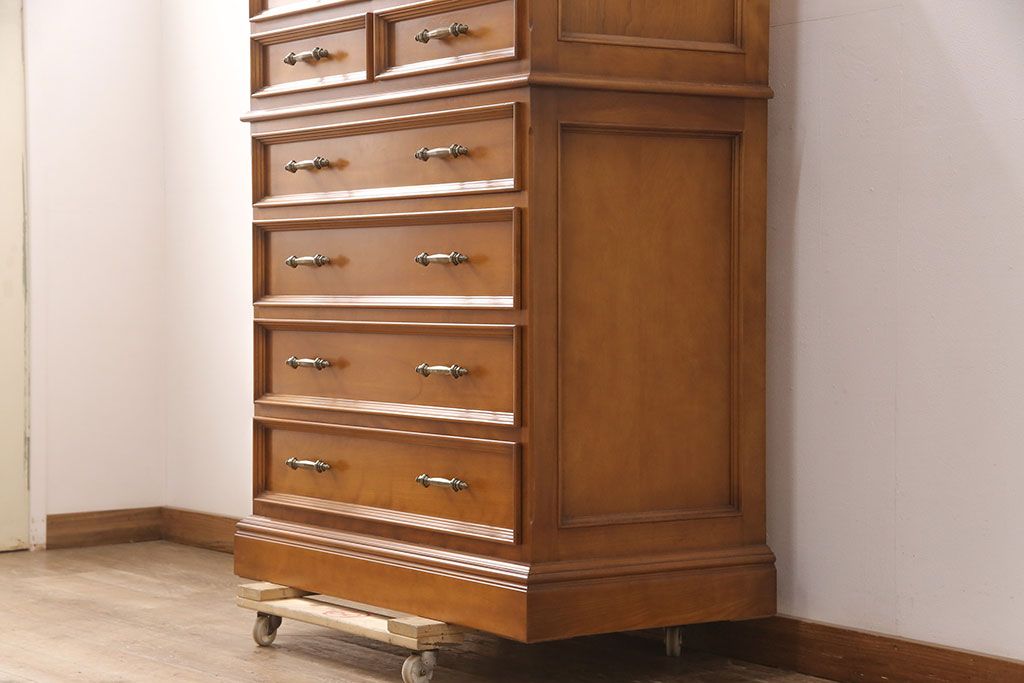 中古 美品 横浜ダニエル(daniel) 温かみのある色合いが魅力的なチェスト(定価約80万円)(引き出し、衣装箪笥、洋服タンス)(R-051960)