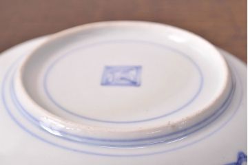 江戸期　古伊万里　蛸唐草文　渦福　変形皿2枚セット(和食器)(R-051969)