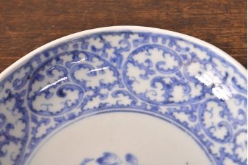 江戸期　古伊万里　蛸唐草文　渦福　変形皿2枚セット(和食器)(R-051970)