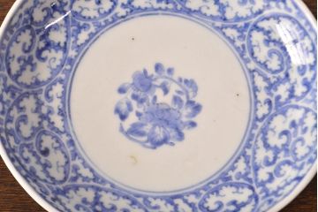 江戸期　古伊万里　蛸唐草文　渦福　変形皿2枚セット(和食器)(R-051970)