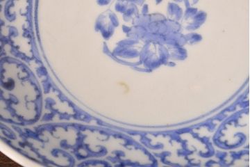 江戸期　古伊万里　蛸唐草文　渦福　変形皿2枚セット(和食器)(R-051970)