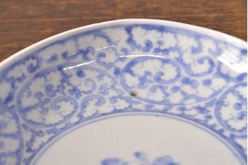 江戸期　古伊万里　蛸唐草文　渦福　変形皿2枚セット(和食器)(R-051971)