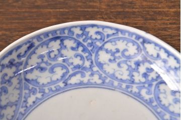 江戸期　古伊万里　蛸唐草文　渦福　変形皿2枚セット(和食器)(R-051972)