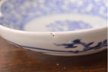 江戸期　古伊万里　蛸唐草文　渦福　変形皿2枚セット(和食器)(R-051972)