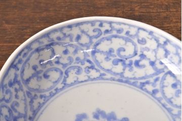 江戸期　古伊万里　蛸唐草文　渦福　変形皿2枚セット(和食器)(R-051973)