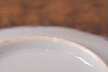 江戸期　古伊万里　染付変形皿2枚セット(和食器)(R-051975)