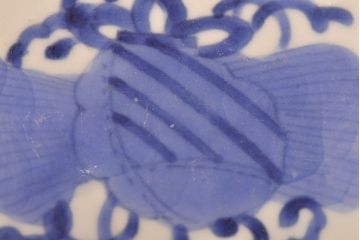 江戸期　古伊万里　染付変形皿2枚セット(和食器)(R-051975)