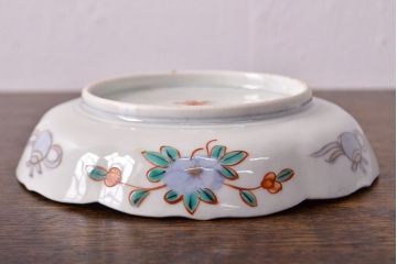 幕末〜明治　伊万里焼　色絵染付五寸皿2枚セット(和食器)(R-051977)