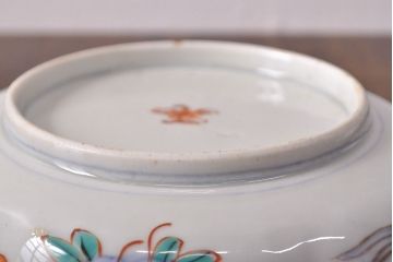 幕末〜明治　伊万里焼　色絵染付五寸皿2枚セット(和食器)(R-051977)