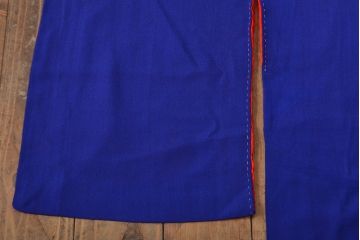 大正〜昭和初期　孔雀の図　縮緬着物(古布、正絹)(R-051989)