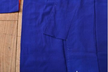 大正〜昭和初期　孔雀の図　縮緬着物(古布、正絹)(R-051989)