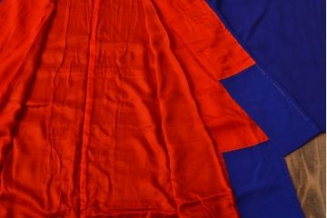 大正〜昭和初期　孔雀の図　縮緬着物(古布、正絹)(R-051989)