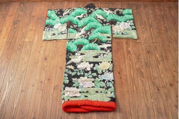 大正〜昭和初期　正絹刺繍着物(打掛、古布)(R-051990)