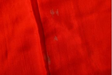 大正〜昭和初期　松鶴　刺繍着物(古布、正絹)(R-051991)