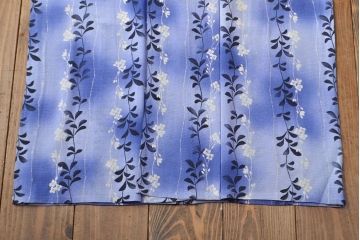 大正〜昭和初期　絽縮緬　花柄着物(古布、正絹)(R-051992)