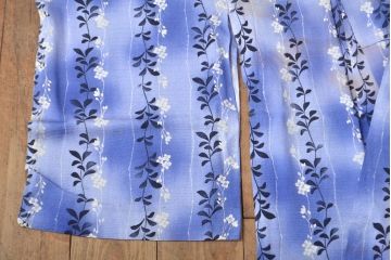 大正〜昭和初期　絽縮緬　花柄着物(古布、正絹)(R-051992)