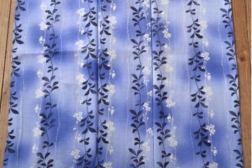 大正〜昭和初期　絽縮緬　花柄着物(古布、正絹)(R-051992)