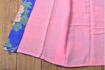大正〜昭和初期　牡丹図　縮緬着物(古布、正絹)(R-051993)