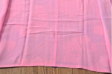 大正〜昭和初期　牡丹図　縮緬着物(古布、正絹)(R-051993)